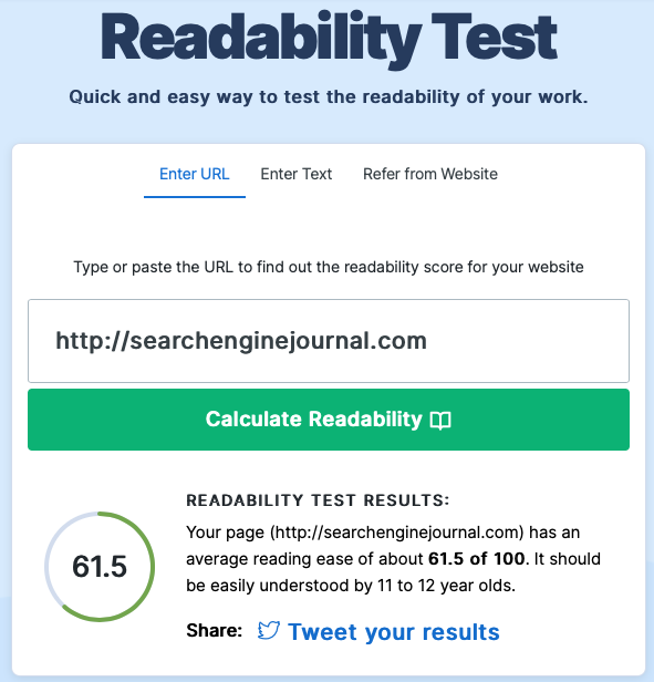 free content readability tool
